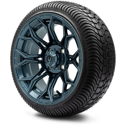 MODZ® 14" Halo Titanium Blue Wheels & Street Tires Combo