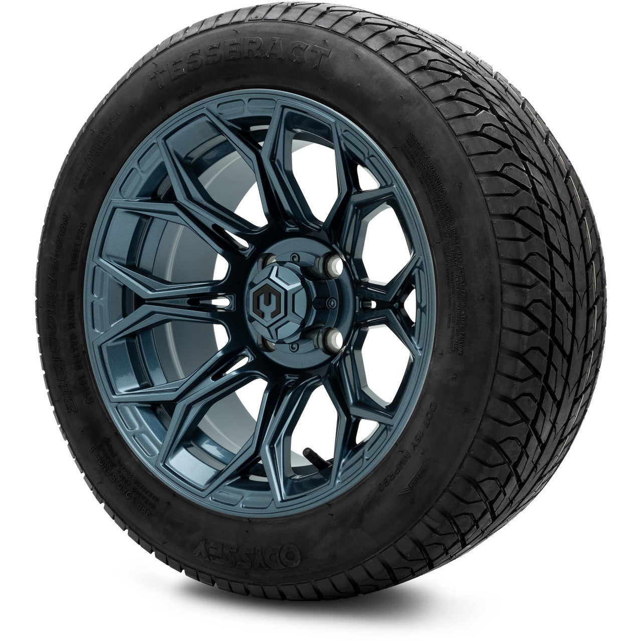 MODZ® 14" Halo Titanium Blue Wheels & Street Tires Combo