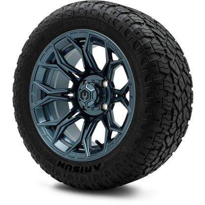 MODZ® 14" Halo Titanium Blue Wheels & Off-Road Tires Combo
