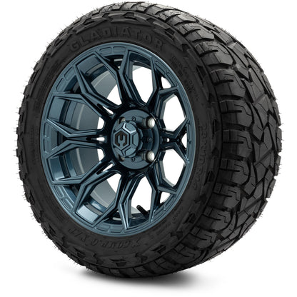 MODZ® 14" Halo Titanium Blue Wheels & Off-Road Tires Combo