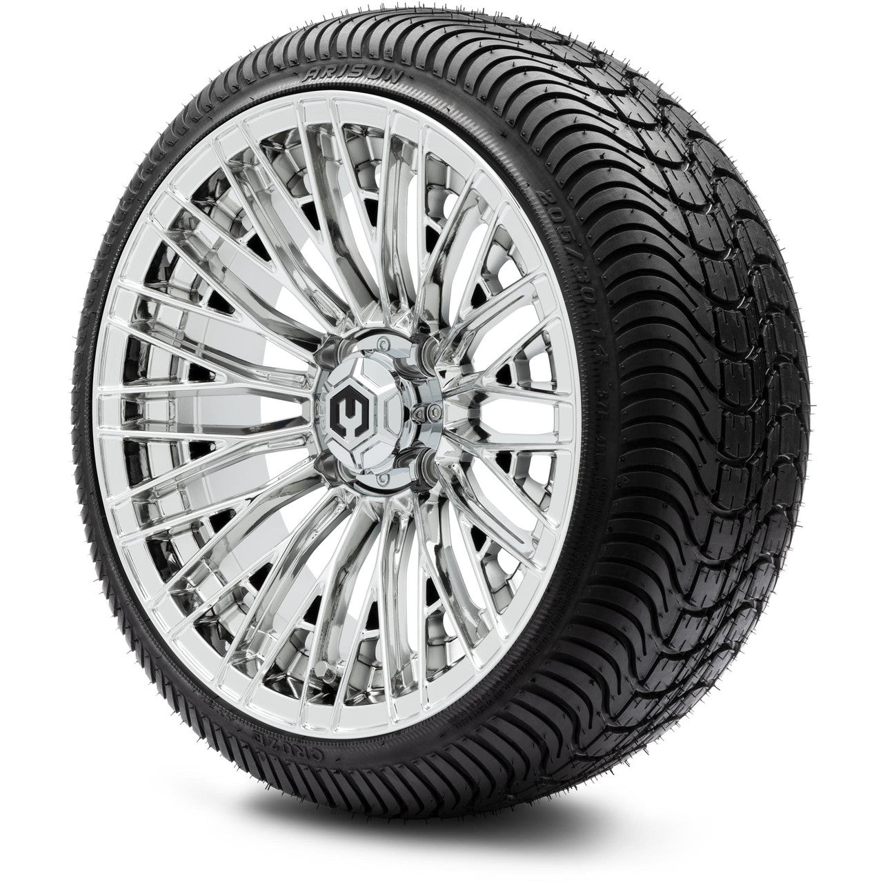MODZ® 14" Reaper Chrome Wheels & Street Tires Combo