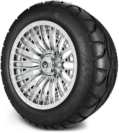 MODZ® 14" Reaper Chrome Wheels & Street Tires Combo