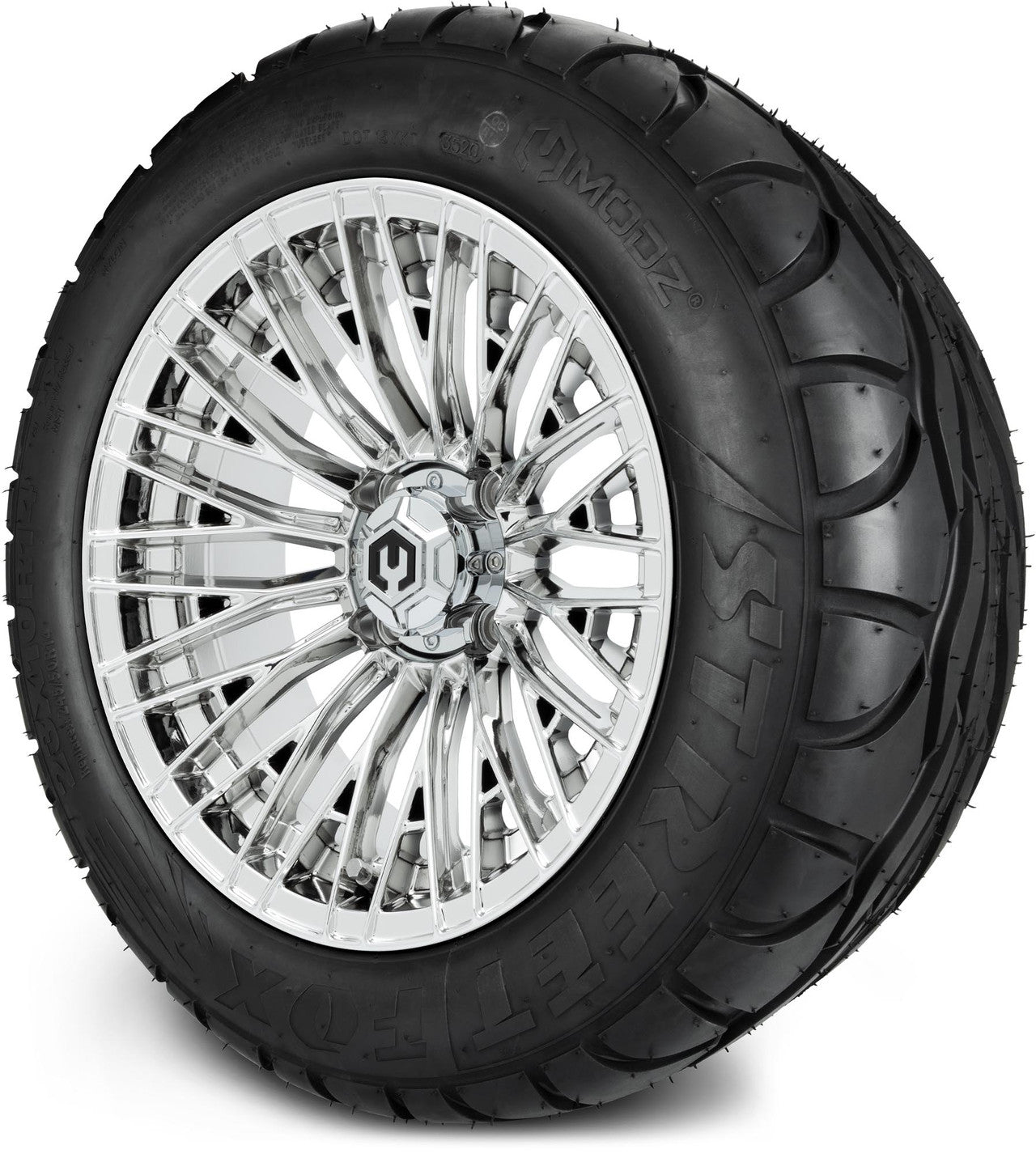 MODZ® 14" Reaper Chrome Wheels & Street Tires Combo