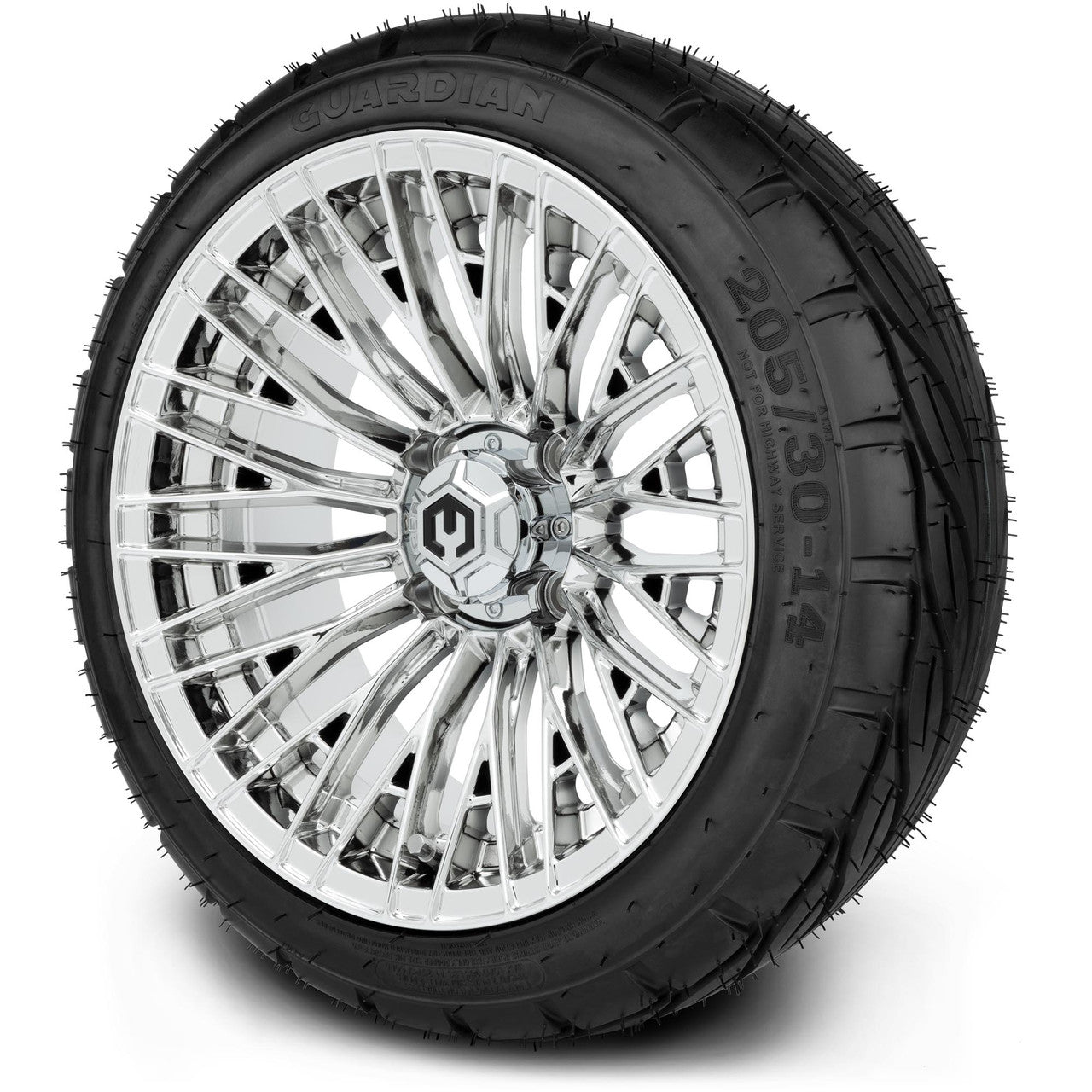 MODZ® 14" Reaper Chrome Wheels & Street Tires Combo