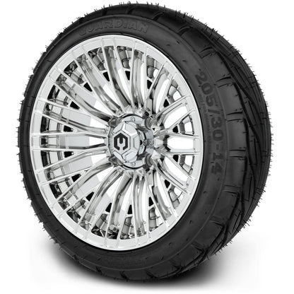 MODZ® 14" Reaper Chrome Wheels & Street Tires Combo
