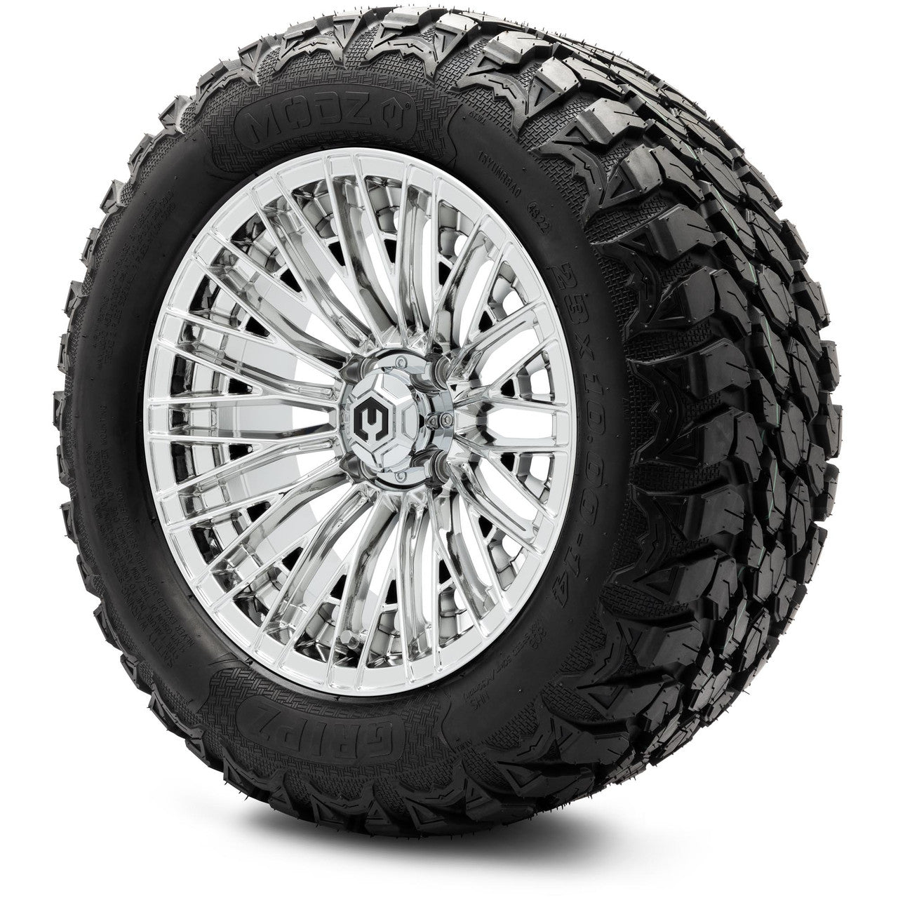 MODZ® 14" Reaper Chrome Wheels & Off-Road Tires Combo