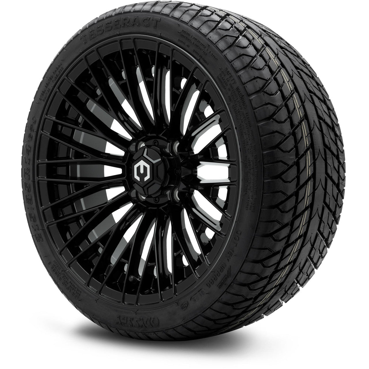 MODZ® 14" Reaper Glossy Black Wheels & Street Tires Combo