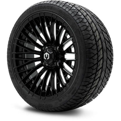 MODZ® 14" Reaper Glossy Black Wheels & Street Tires Combo