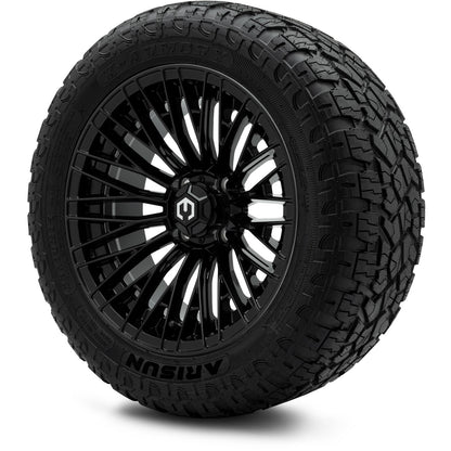 MODZ® 14" Reaper Glossy Black Wheels & Off-Road Tires Combo