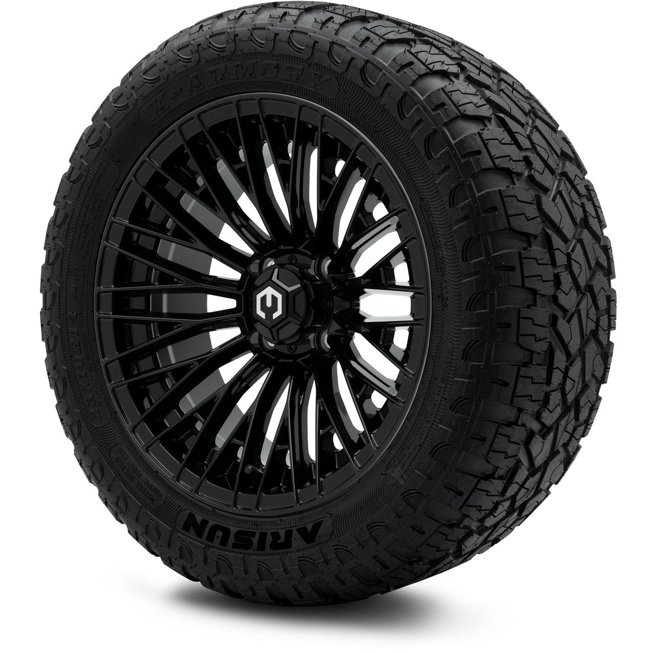 MODZ® 14" Reaper Glossy Black Wheels & Off-Road Tires Combo