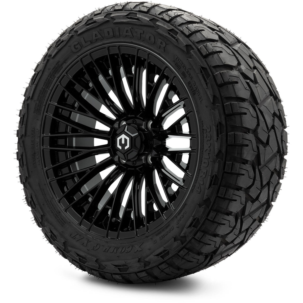 MODZ® 14" Reaper Glossy Black Wheels & Off-Road Tires Combo