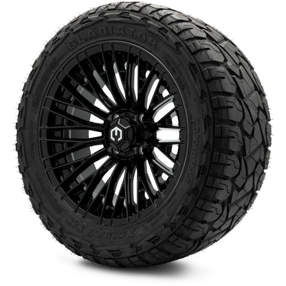 MODZ® 14" Reaper Glossy Black Wheels & Off-Road Tires Combo