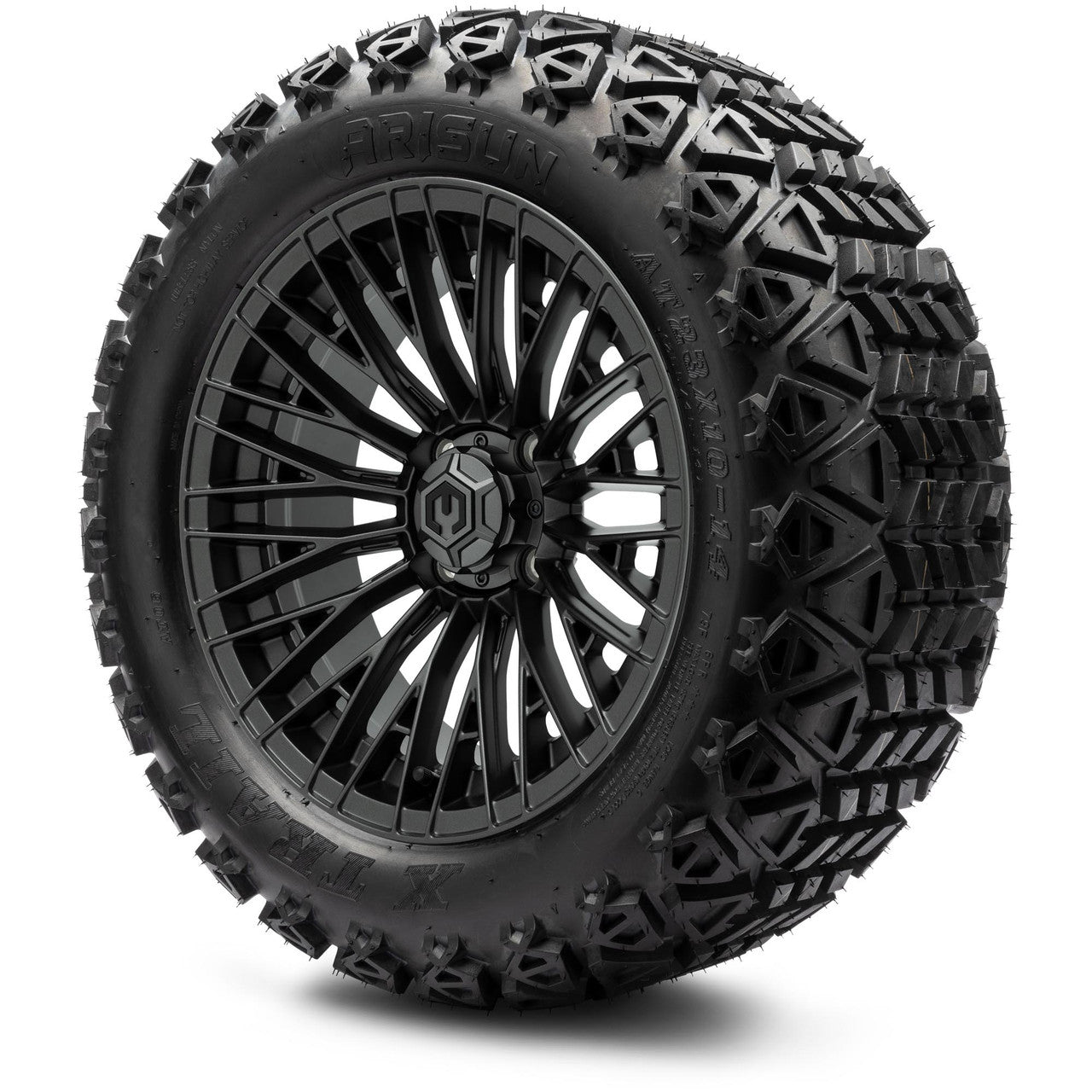 MODZ® 14" Reaper Titanium Gunmetal Wheels & Off-Road Tires Combo