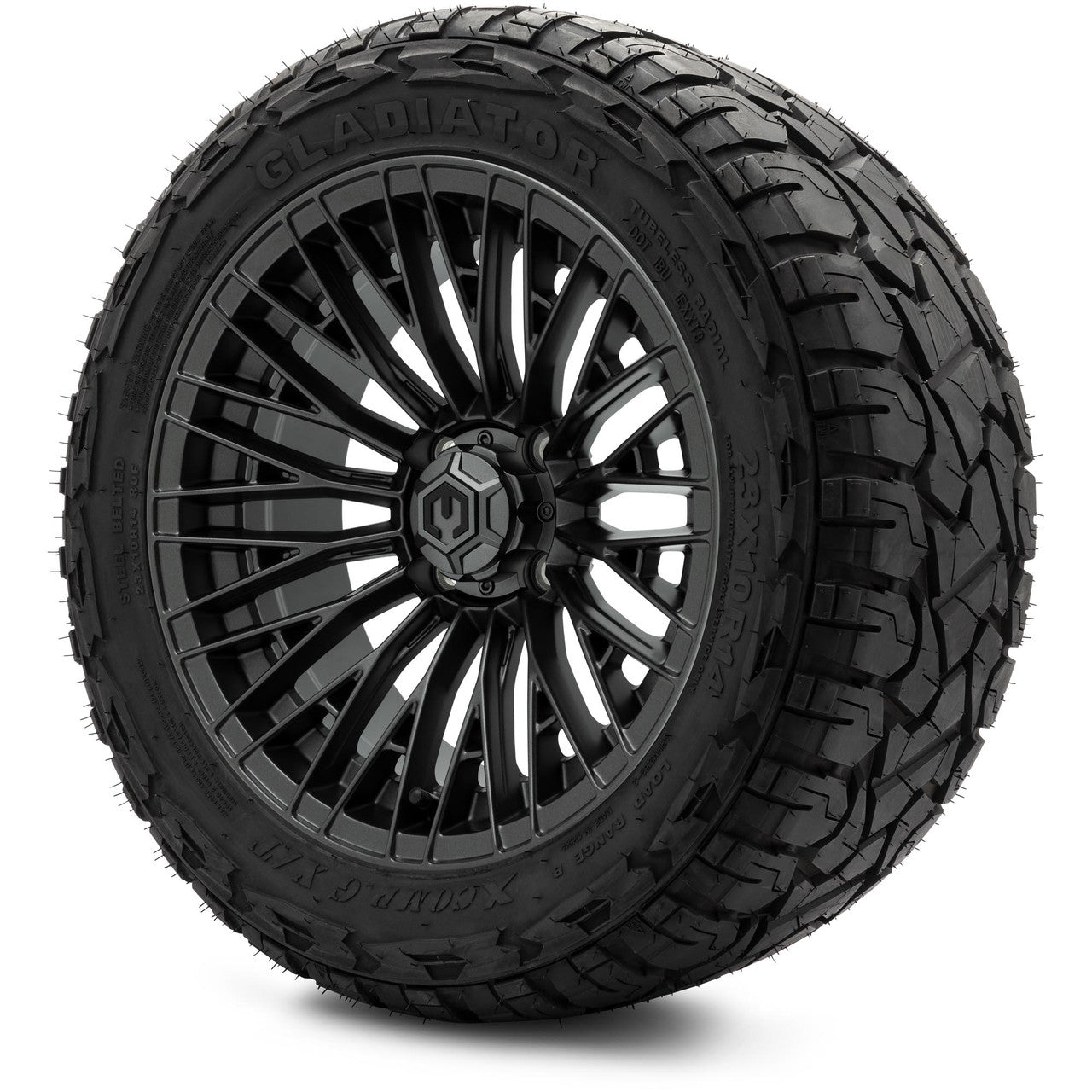 MODZ® 14" Reaper Titanium Gunmetal Wheels & Off-Road Tires Combo