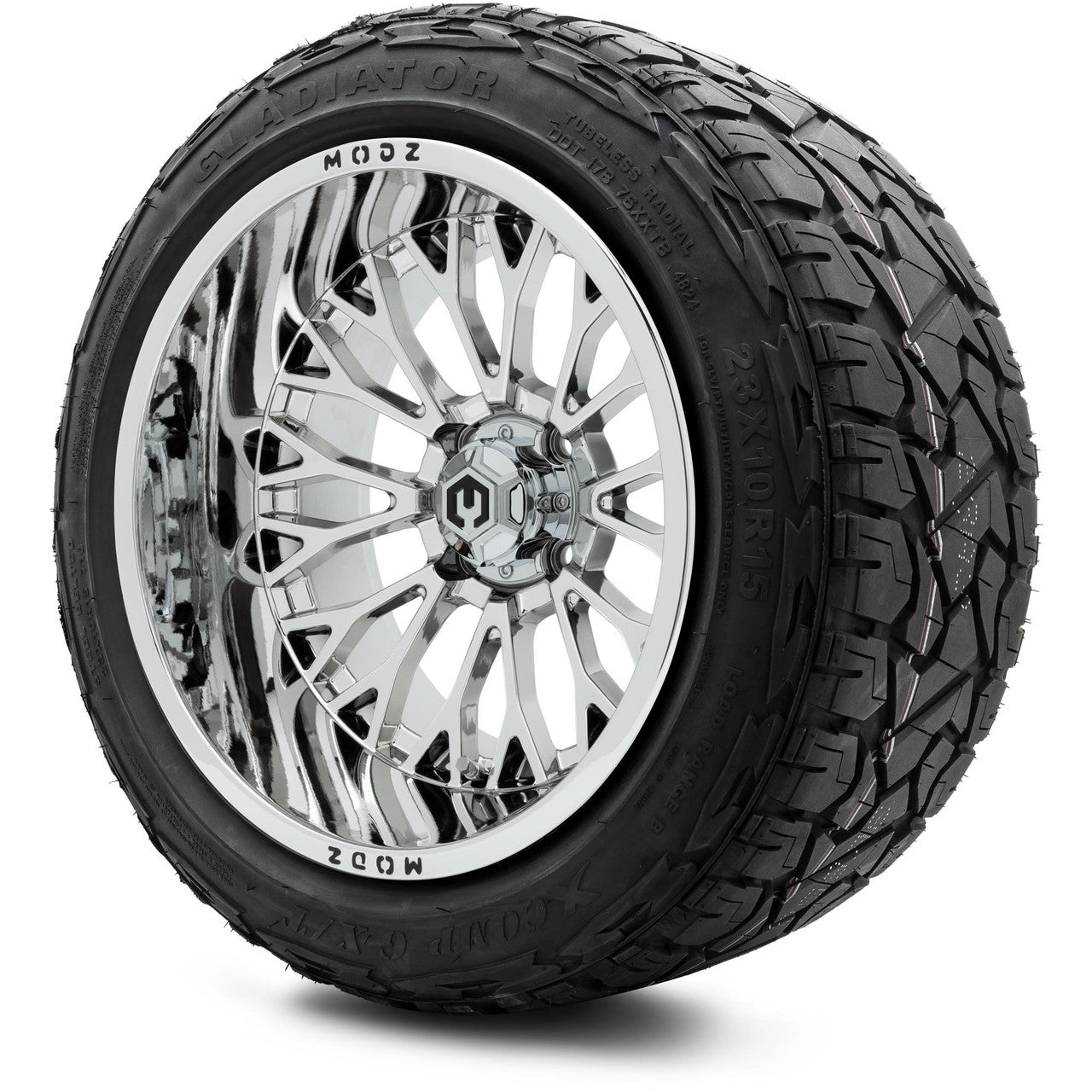 MODZ® 15x10" Convict Chrome Wheels & Off-Road Tires Combo