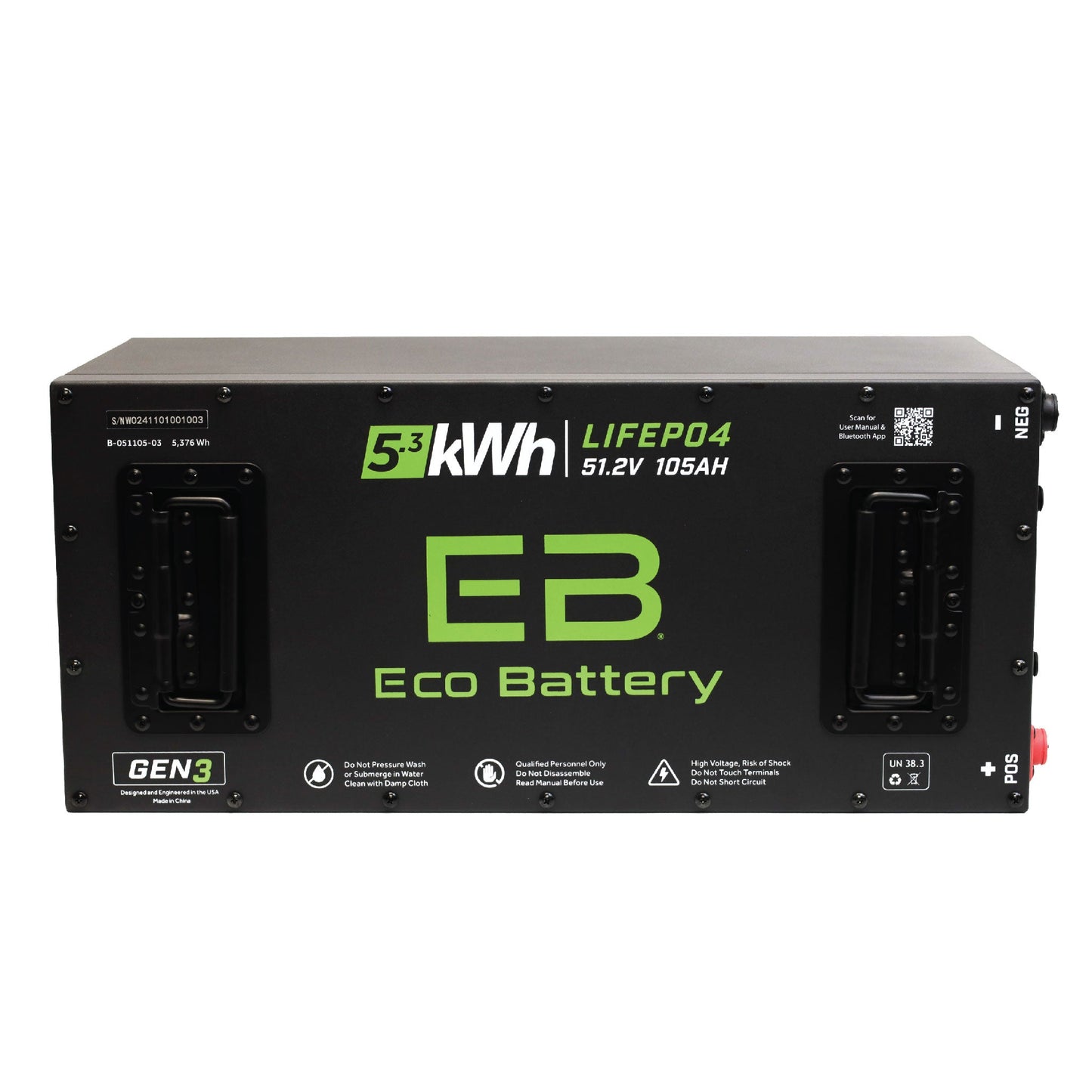 51V 105AH Eco Battery Bundle Skinny / ICON EV / 2017-21 (Toyota Neos MCU)