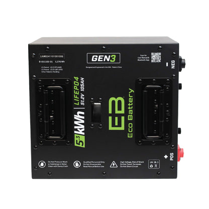 51V 105AH Thru-Hole LiFePO4 Gen3 Battery