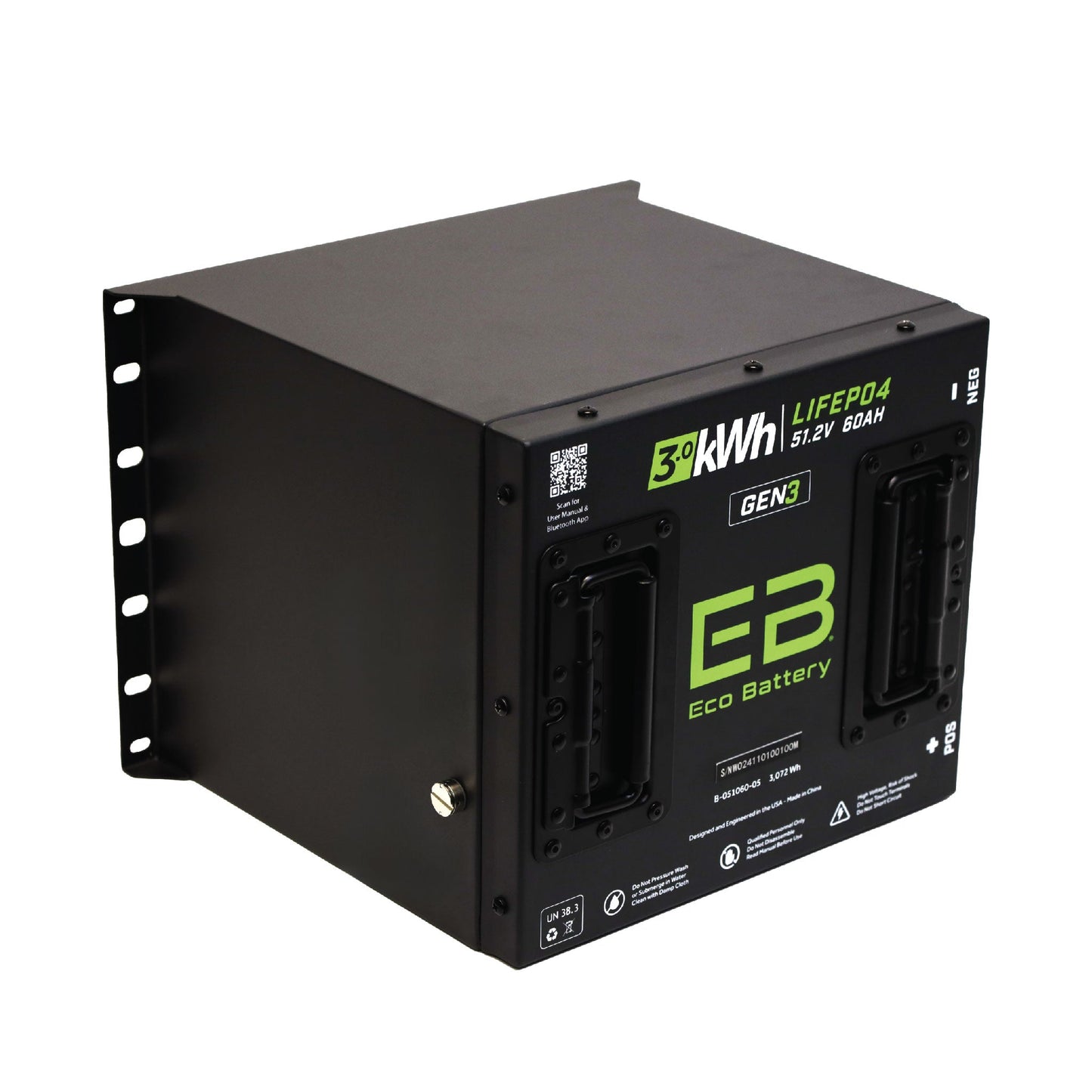 51V 60Ah Eco Battery Cube LiFePO4 Gen3 Battery Only