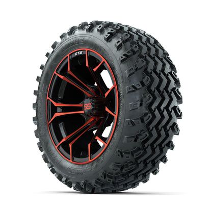 GTW Spyder Red/Black 14 in Wheels with 23x10.00-14 Rogue All Terrain Tires – Full Set