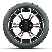 GTW Spyder Matte Black/Bronze 14 in Wheels with 225/30-14 Mamba Street Tires – Full Set