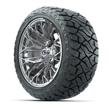 GTW Stellar Chrome 14 in Wheels with 23x10.00-R14 Maverick All-Terrain Tires – Full Set
