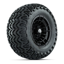 GTW® Boost Gloss Black 12 in Wheels with 23X10.5-12 Predator All-Terrain Tires – Full Set