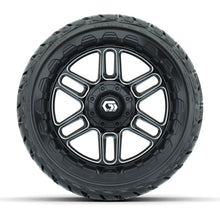 GTW Titan Black/Machined 14 in Wheels with 205/35-R14 Maverick Low-Profile All-Terrain Tires – Full Set