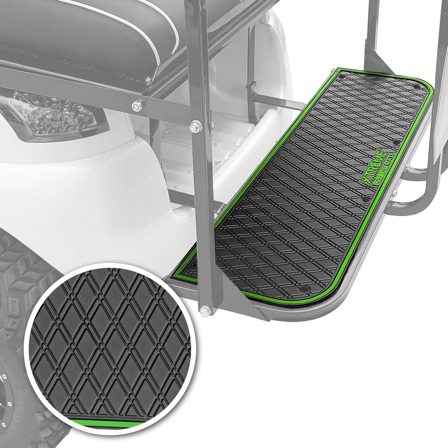 Xtreme Rear Floor Mat for Genesis 150 / Mach 1 Rear Seat Kit  - Black/Green