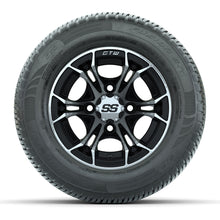 GTW Spyder Machined/Black 10 in Wheels with 205/50-10 Fusion SR Steel Belted Radial Tires – Full Set