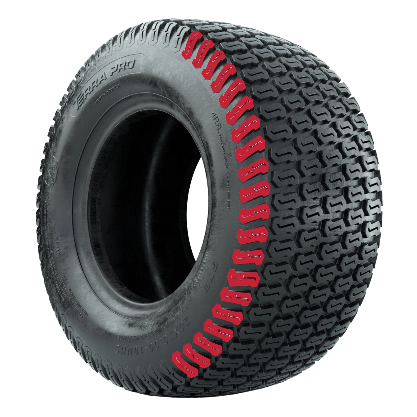 GTW Tempest Black/Machined 10 in Wheels with 20x10-10 S-Pattern Terra Pro Street Tires – Full Set