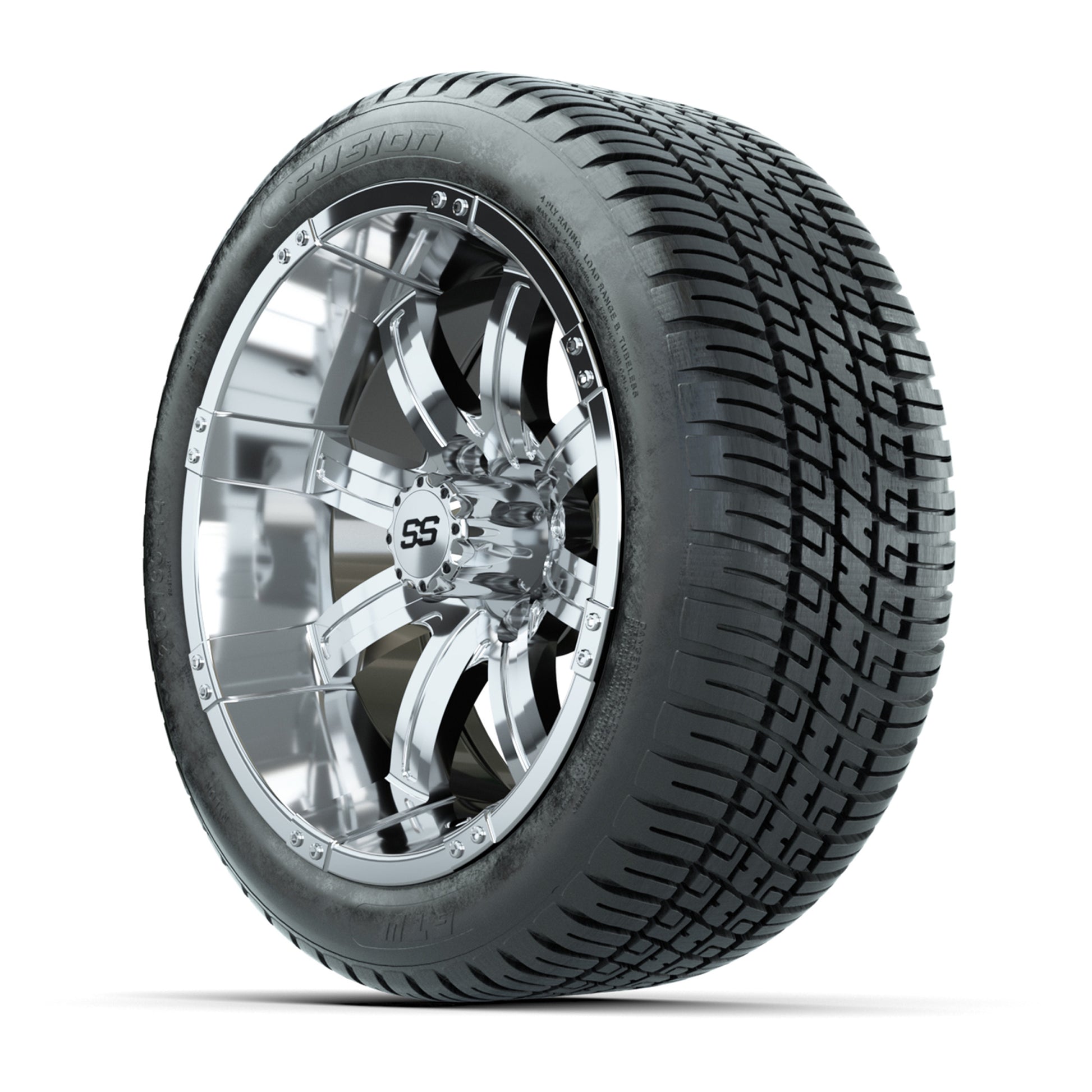 Set of (4) GTW 14 inch Tempest Wheels on Lo-Profile Fusion Tires