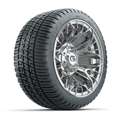 GTW® Stellar Chrome 12 in Wheels with 205/30-12 Fusion Street Tires - Full Set