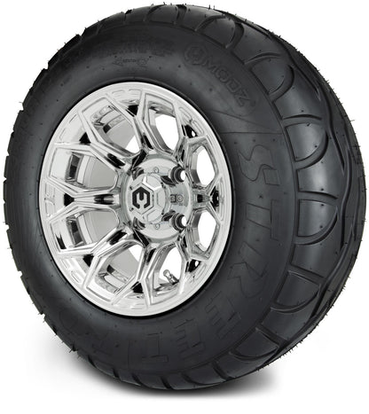MODZ® 12" Halo Chrome Wheels & Street Tires Combo