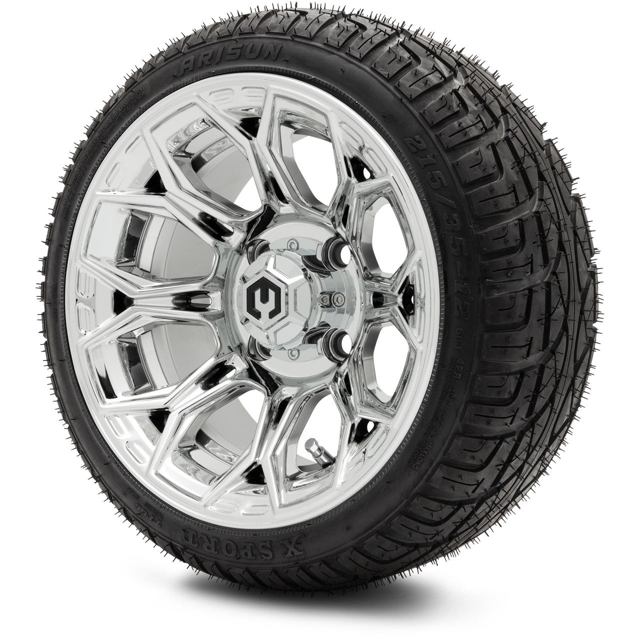 MODZ® 12" Halo Chrome Wheels & Street Tires Combo