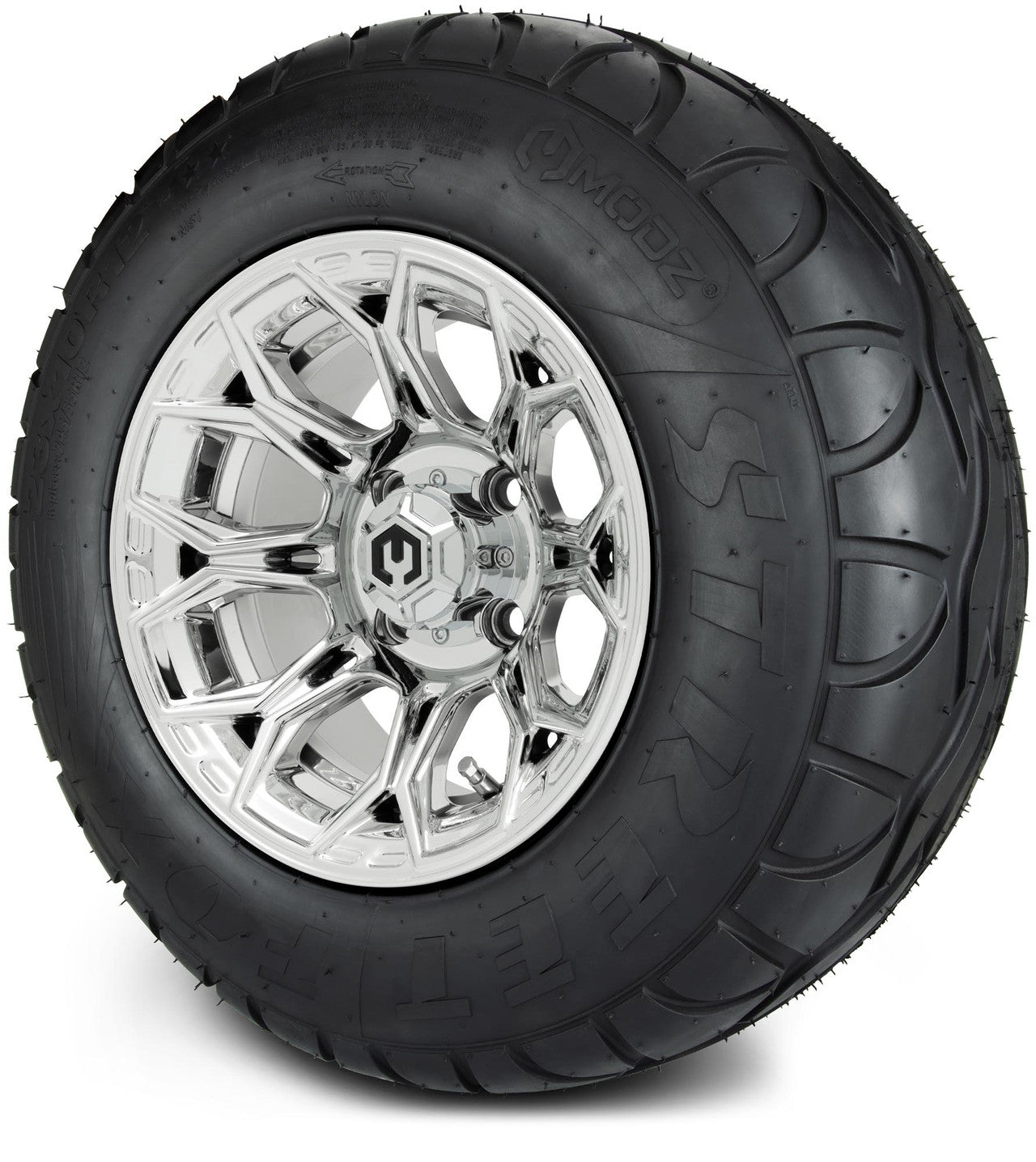 MODZ® 12" Halo Chrome Wheels & Street Tires Combo