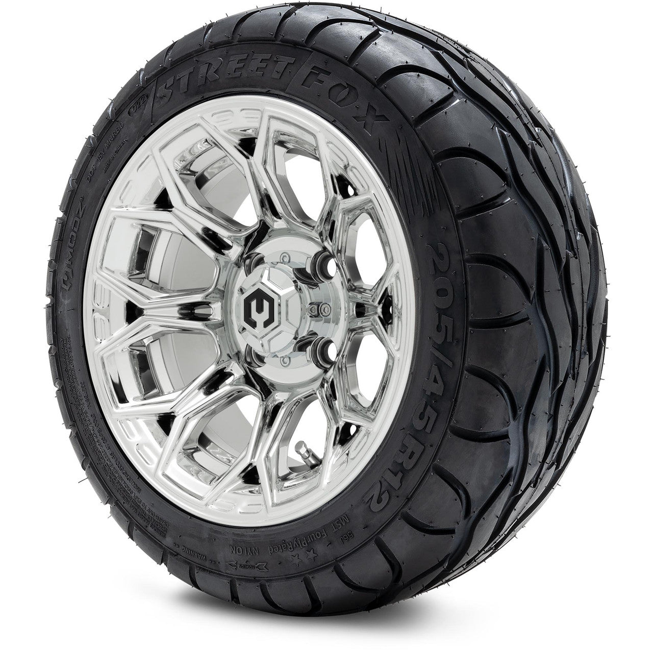 MODZ® 12" Halo Chrome Wheels & Street Tires Combo