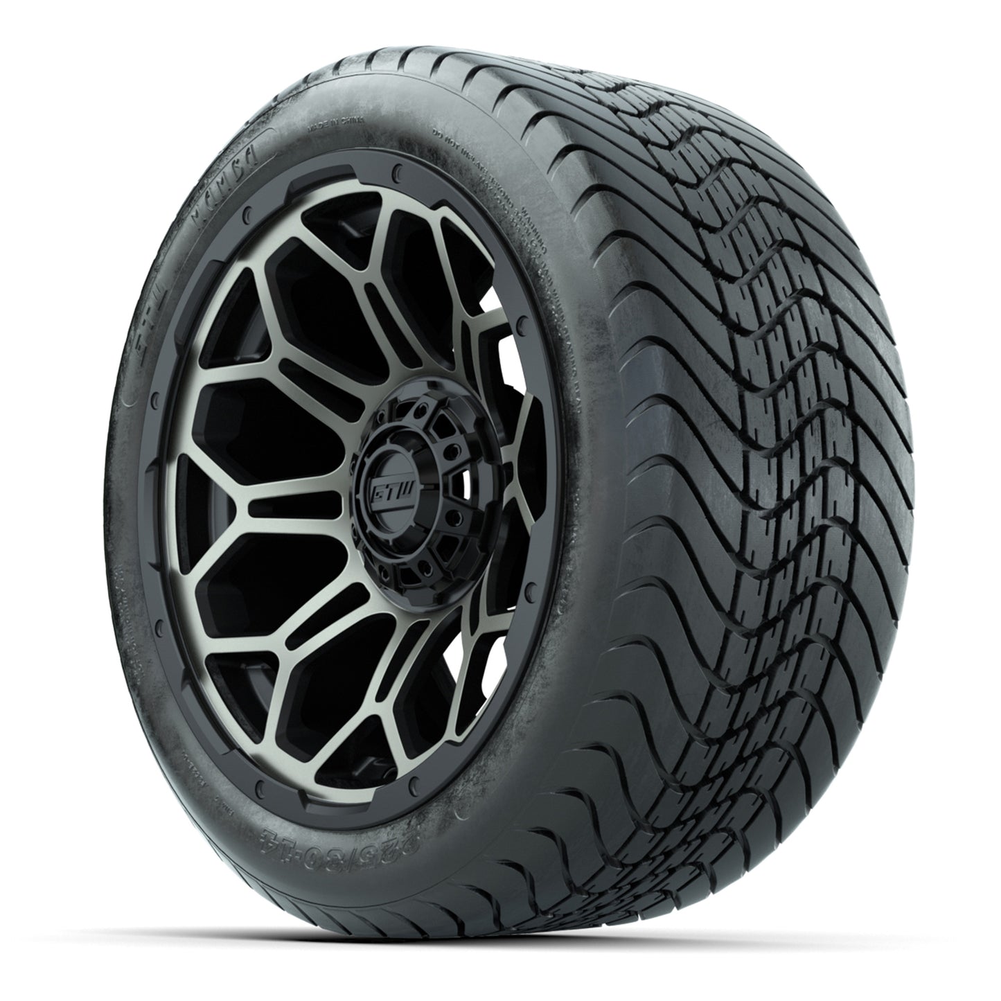 GTW Bravo Black/Bronze 14 in Wheels with 225/30-14 Mamba Street Tires – Full Set
