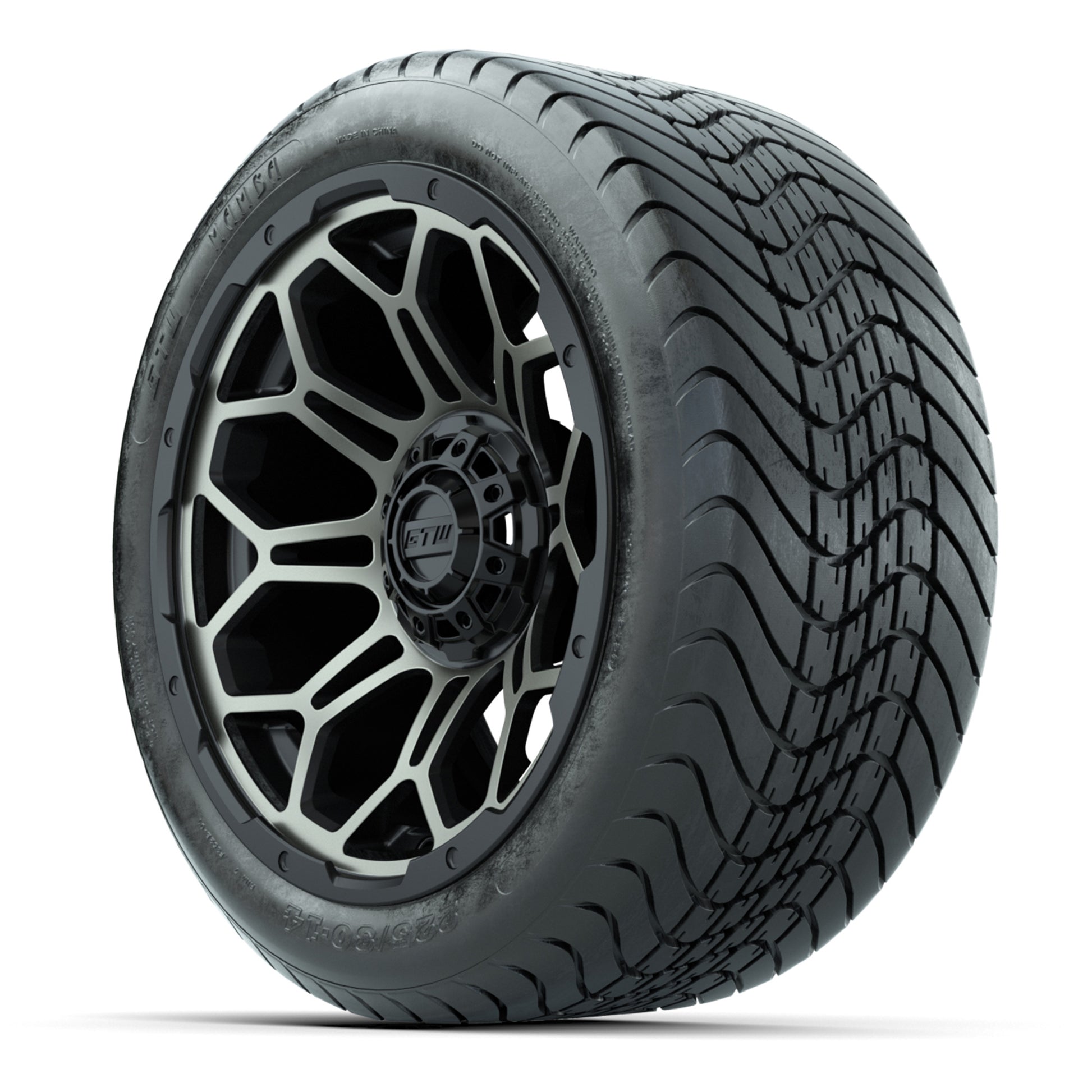 GTW Bravo Black/Bronze 14 in Wheels with 225/30-14 Mamba Street Tires – Full Set