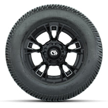 GTW® Vandal Matte Black/Machined 12 in Wheels with 255/50-12 Excel Classic Street Tires – Full Set