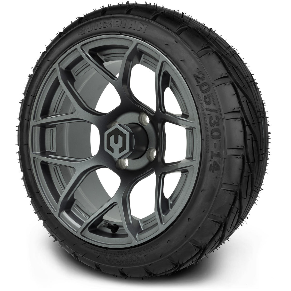 MODZ® 14" Renegade Gunmetal Wheels & Street Tires Combo