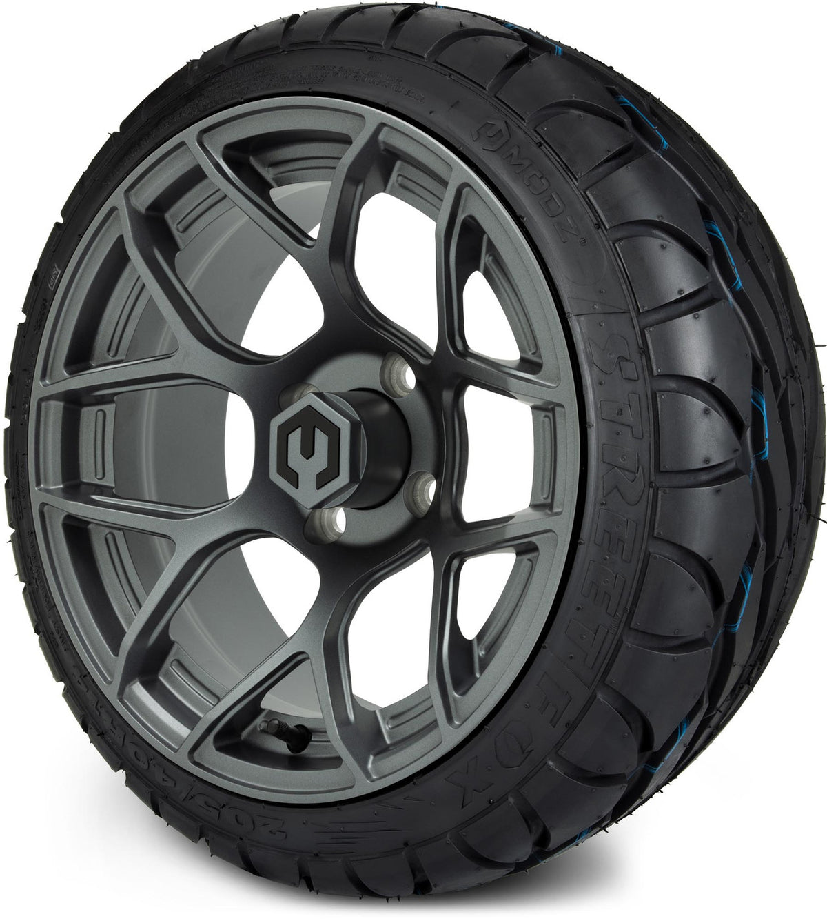 MODZ® 14" Renegade Gunmetal Wheels & Street Tires Combo