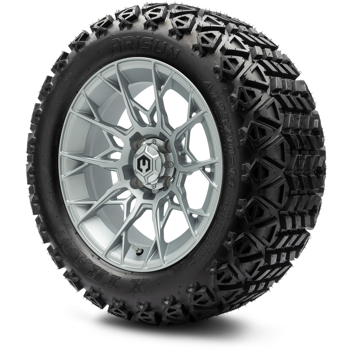 MODZ® 14" Chaos Silver Wheels & Off-Road Tires Combo