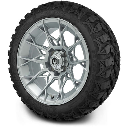 MODZ® 14" Chaos Silver Wheels & Off-Road Tires Combo
