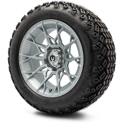 MODZ® 14" Chaos Silver Wheels & Off-Road Tires Combo