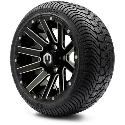 MODZ® 12" Mauler Glossy Black with Ball Mill Wheels & Street Tires Combo