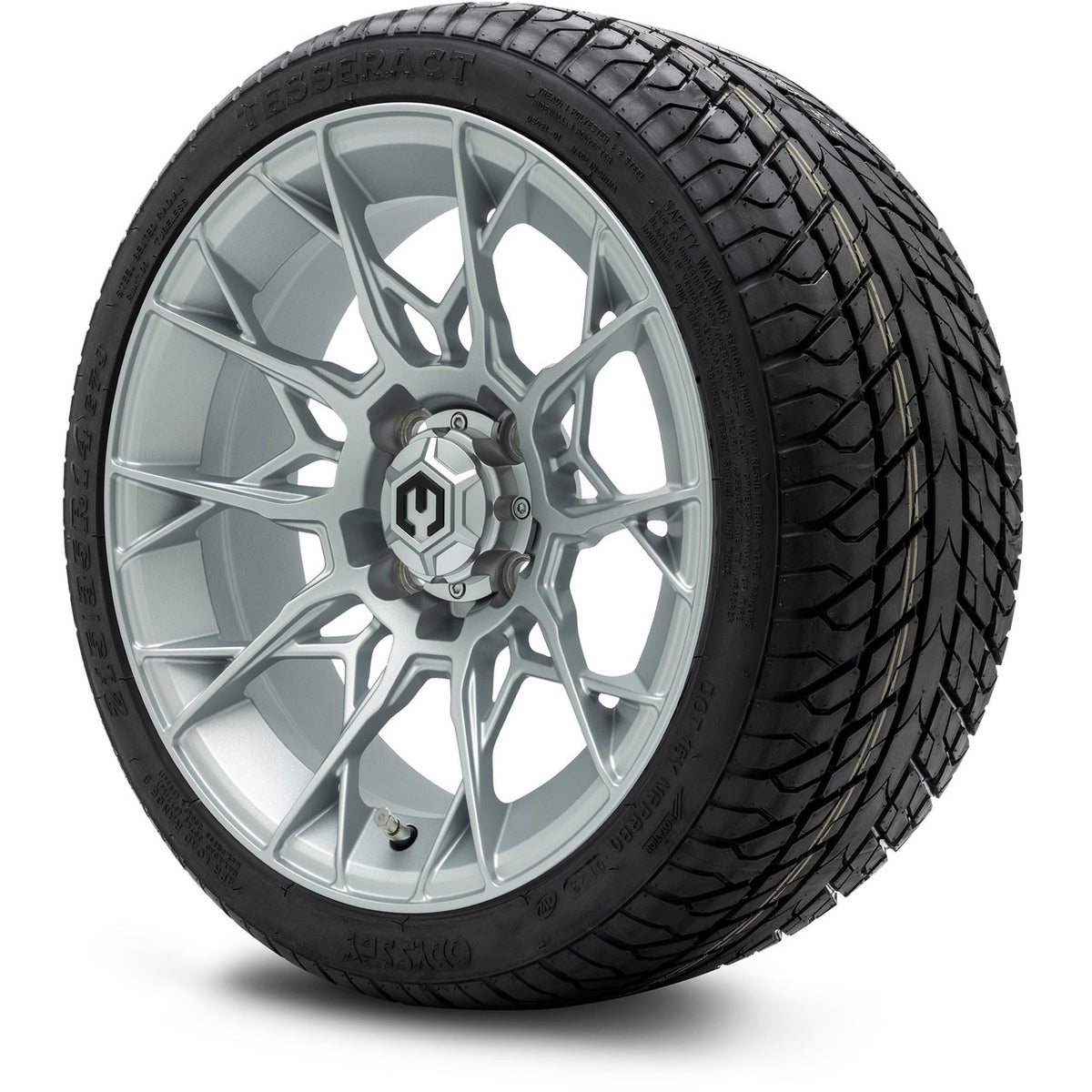 MODZ® 14" Chaos Silver Wheels & Street Tires Combo