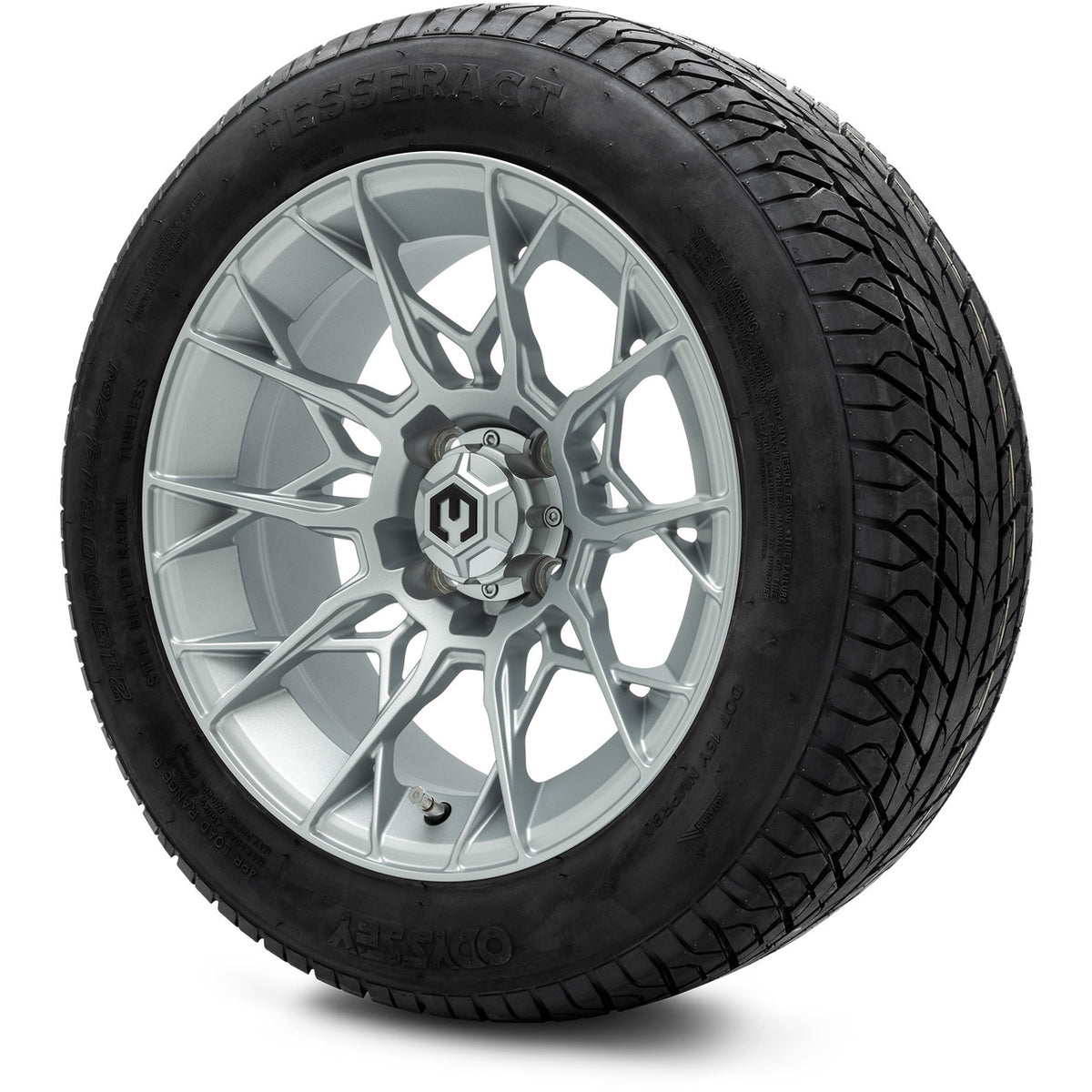 MODZ® 14" Chaos Silver Wheels & Street Tires Combo