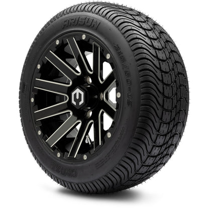 MODZ® 12" Mauler Glossy Black with Ball Mill Wheels & Street Tires Combo