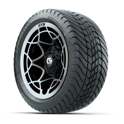 GTW® Nexus Gloss Black 12 in Wheels with 215/35-12 Mamba Street Tires – Full Set