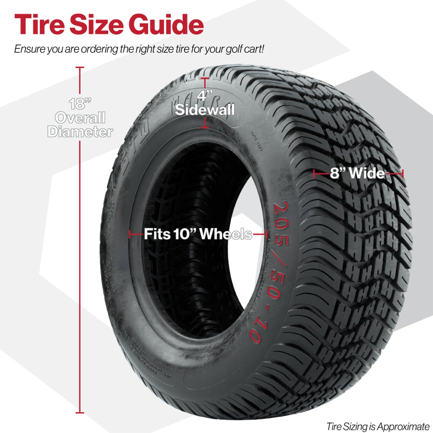 Set of (4) 10 in GTW Vampire Wheels with 205/50-10 GTW Mamba Street Tires
